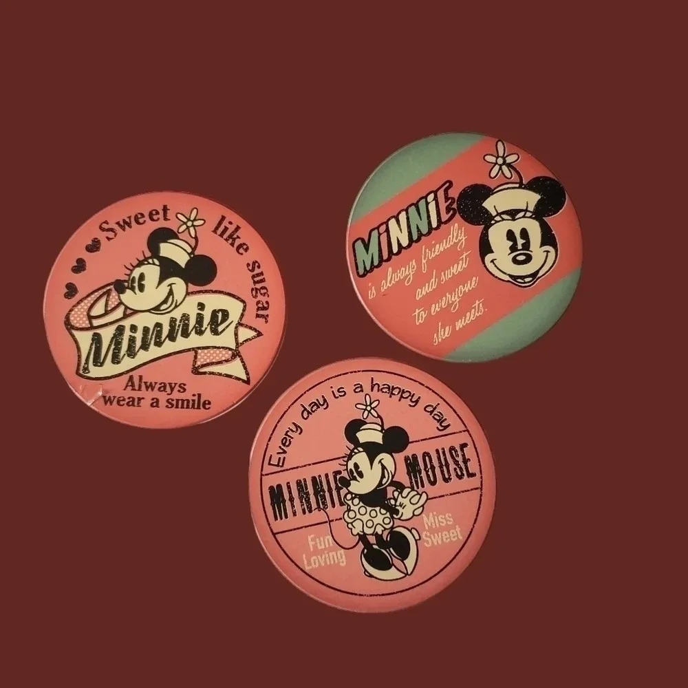 Disney vtg mickey & minnie retro coasters lot of 3 pcs
